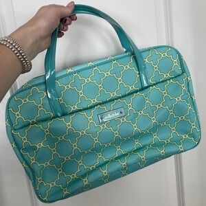 Stella & Dot Aqua Geometric Cosmetic Bag